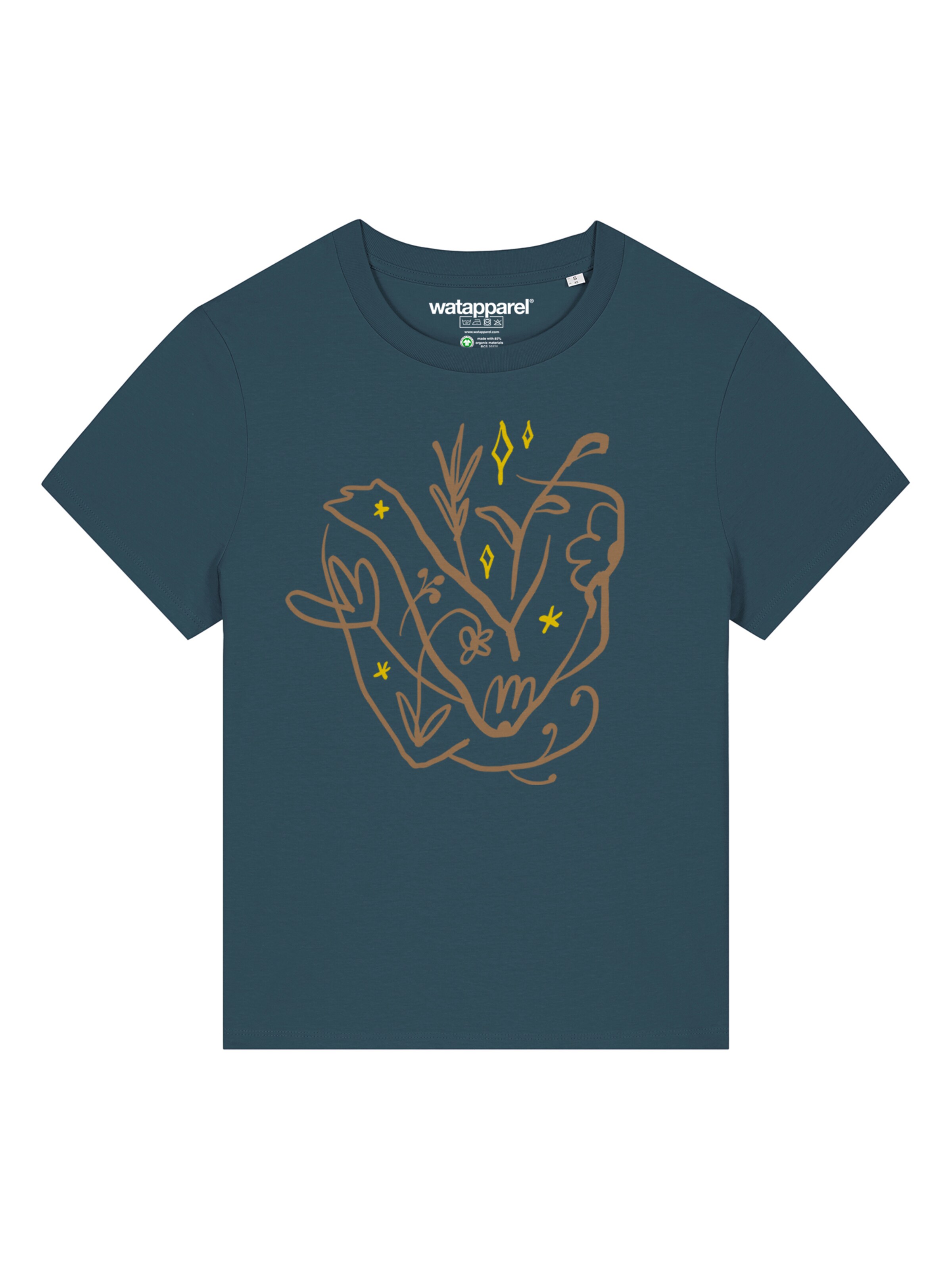 Watapparel Shirt 'Self Love' in Blauw: voorkant