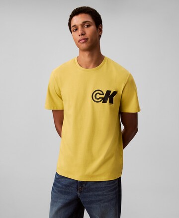 T-Shirt Calvin Klein Jeans en jaune : devant