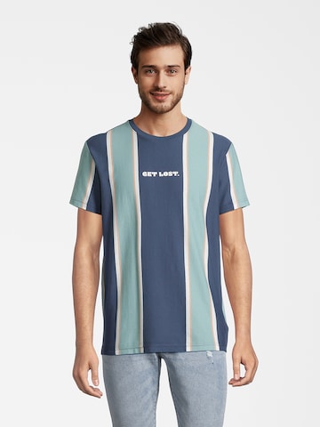 T-Shirt 'GET LOST' AÉROPOSTALE en bleu : devant