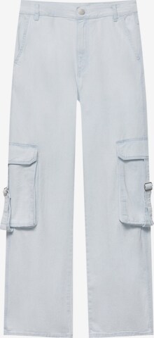 Wide Leg Jeans cargo Pull&Bear en bleu : devant