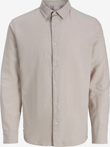 JACK & JONES Business Shirt in Beige: front