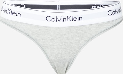 Calvin Klein Underwear Tanga gaćice u siva melange / crna / bijela, Pregled proizvoda