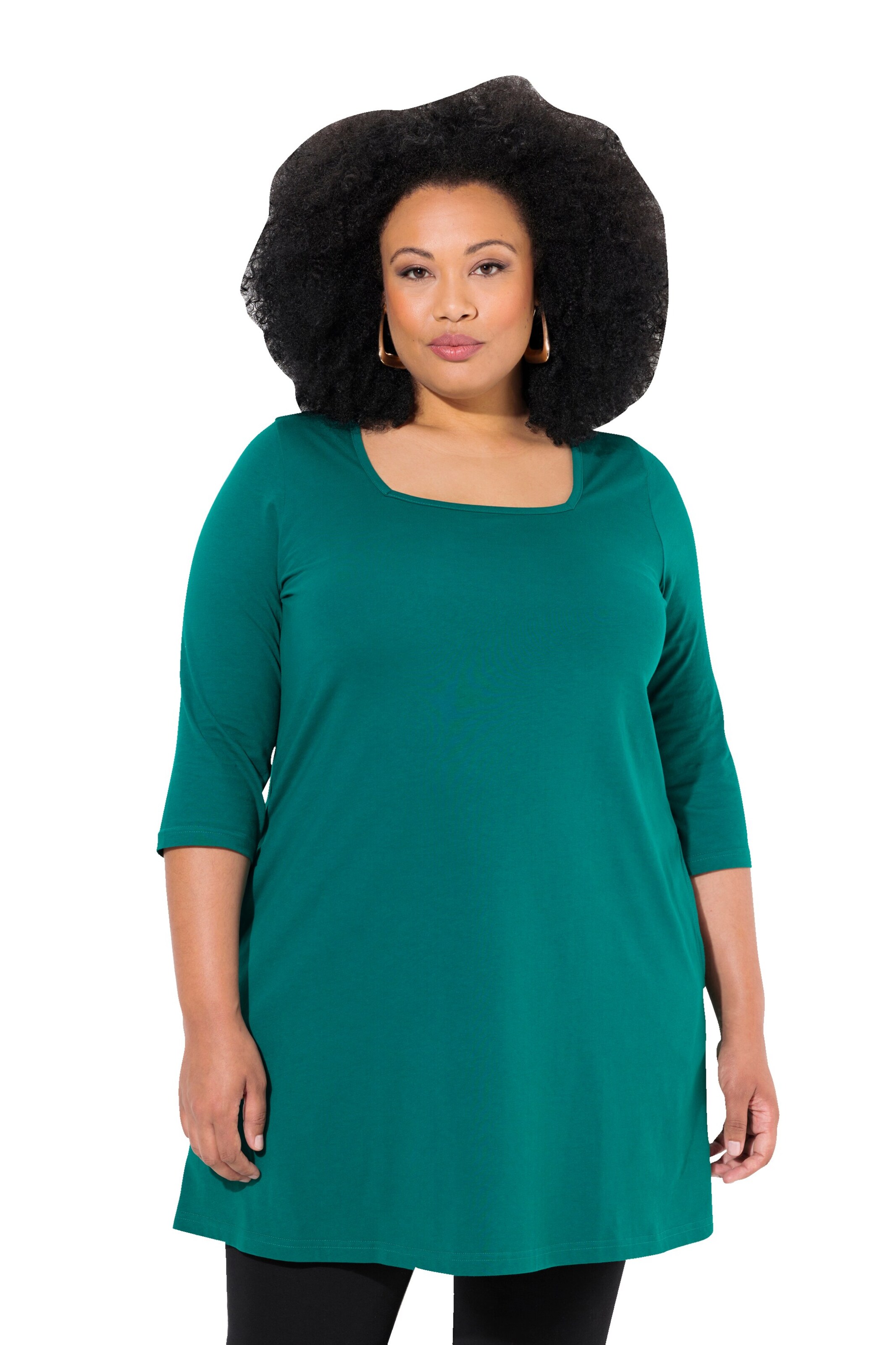 Ulla Popken Shirt in Groen: voorkant