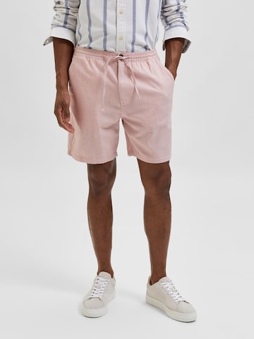 SELECTED HOMME Regular Pants 'Newton' in Pink: front