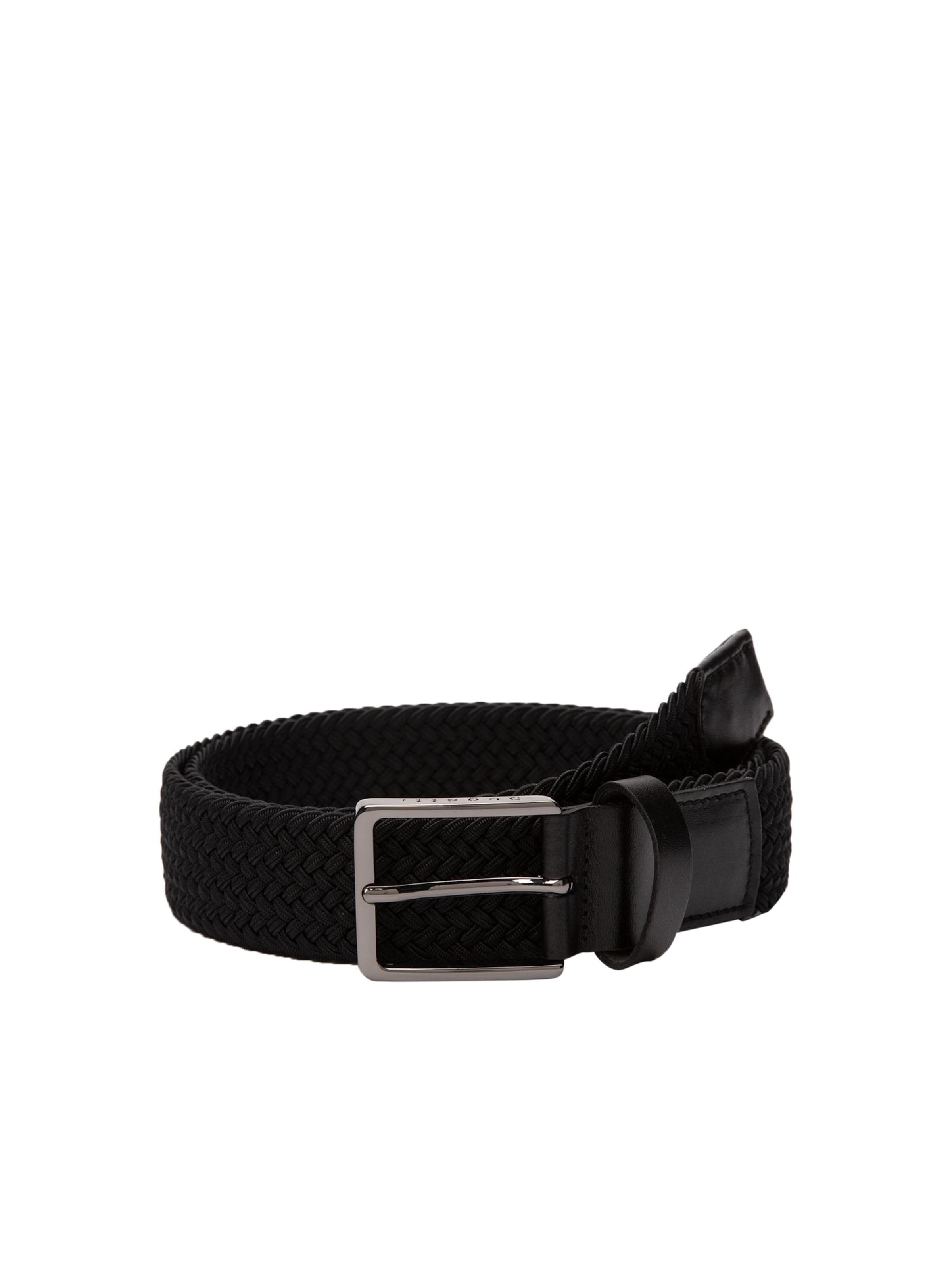 bugatti Belt '0198' in Black: front