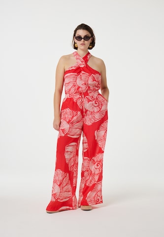 Wide Leg Pantalon Fabienne Chapot en rouge