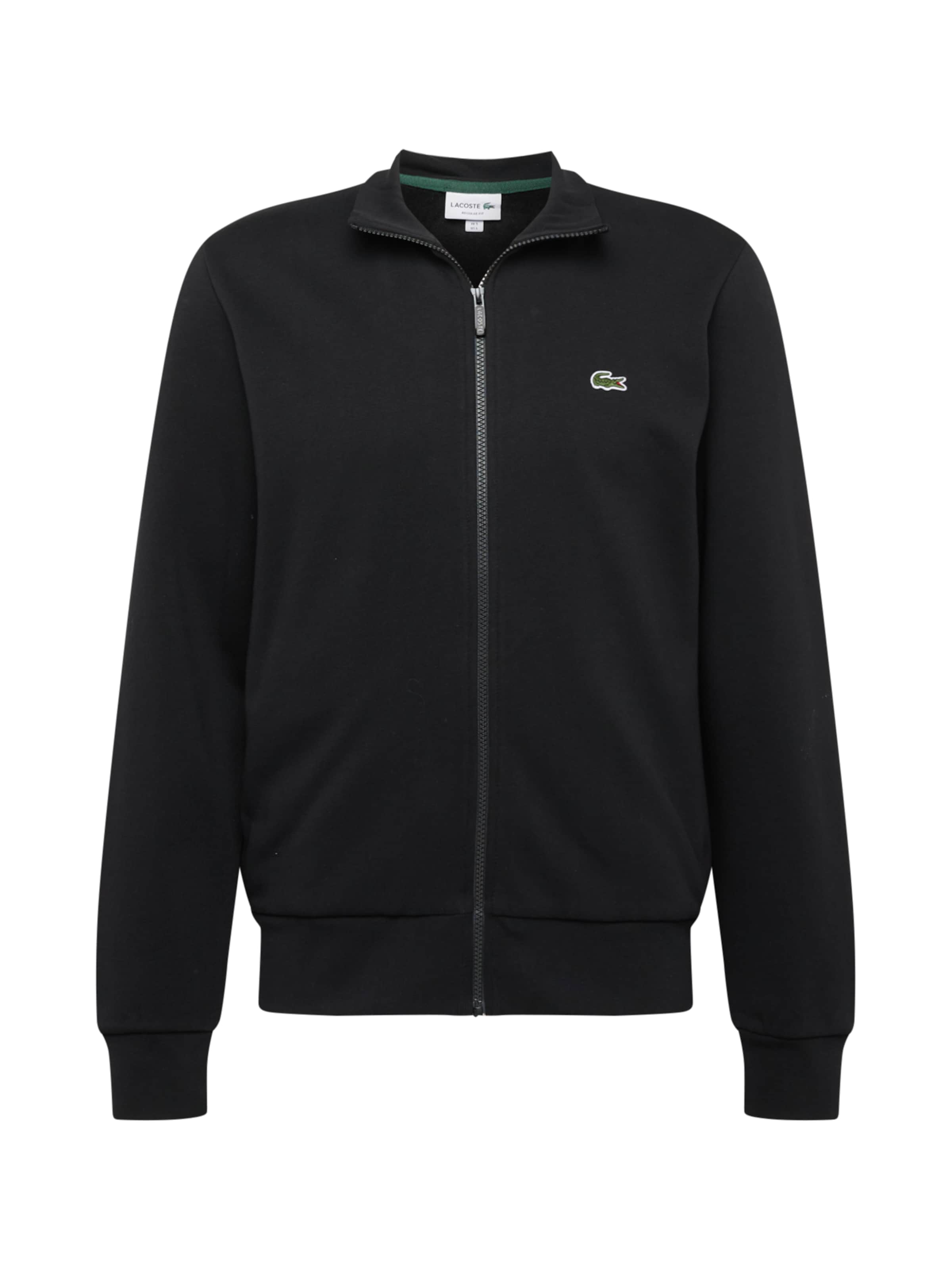 LACOSTE Sweatjakke i sort: forside