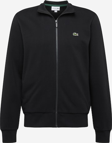 Veste de survêtement LACOSTE en noir : devant