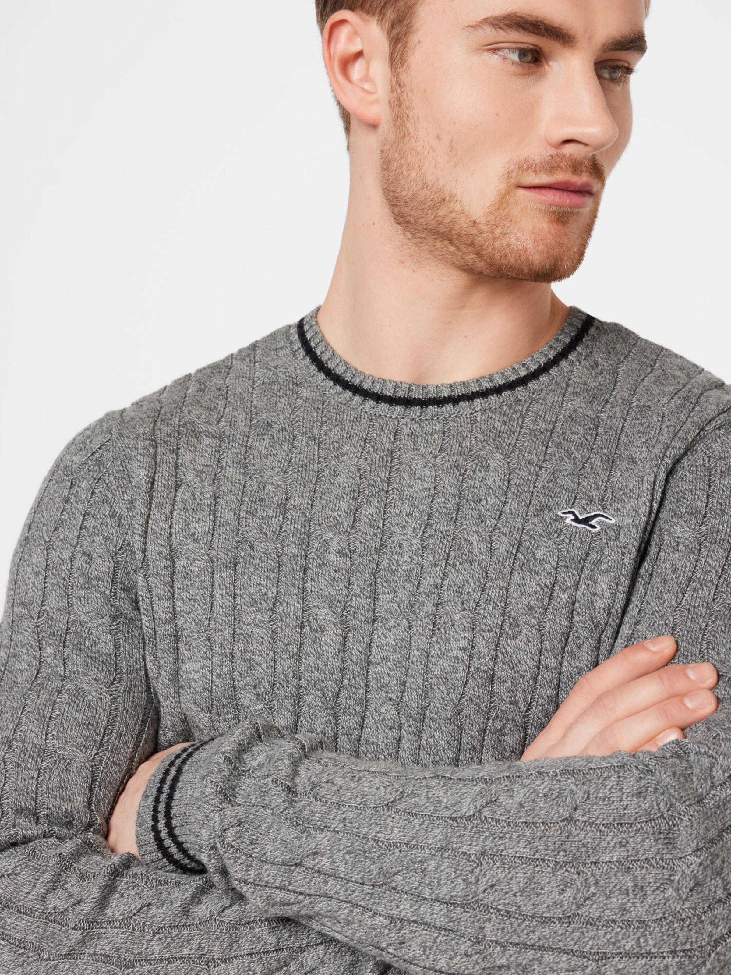 Männer Pullover & Strick HOLLISTER Pullover in Graumeliert - SO52766 Männer Pullover & Strick HOLLISTER Pullover in Graumeliert - SO52766