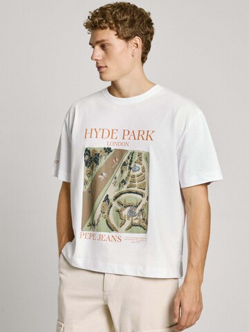 Pepe Jeans Shirt 'Hyde Park' in Wit: voorkant