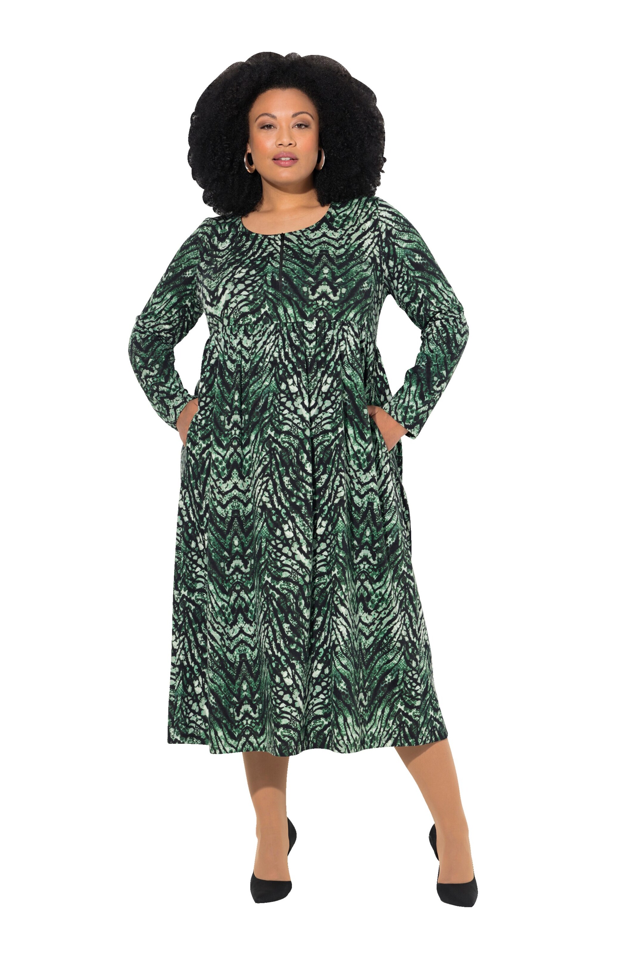 Ulla Popken Kleid in Grün: Vorderseite