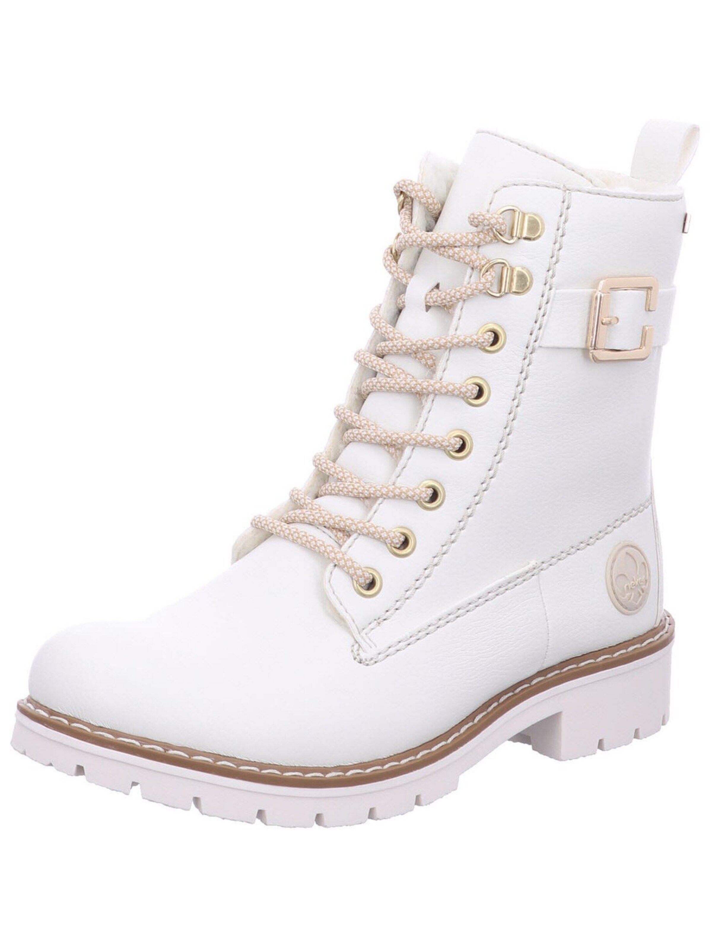 Rieker Schnürstiefelette 'Stiefeletten/Boot Damen Y9126 80 Kunststoff (Synthetik) in weiß'‌‌‌‌‌‌‌‌‌‌ in 36 in weiß, Produktansicht