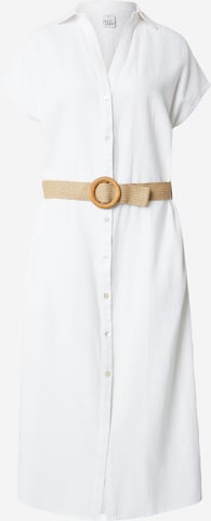 Eight2Nine - Vestido camisero en blanco: frente