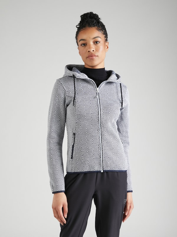 ICEPEAK Athletic Fleece Jacket in Dark Blue