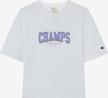 balta Champion Authentic Athletic Apparel Marškinėliai: priekis