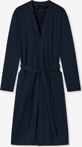 SCHIESSER Bathrobe long in Blue: front