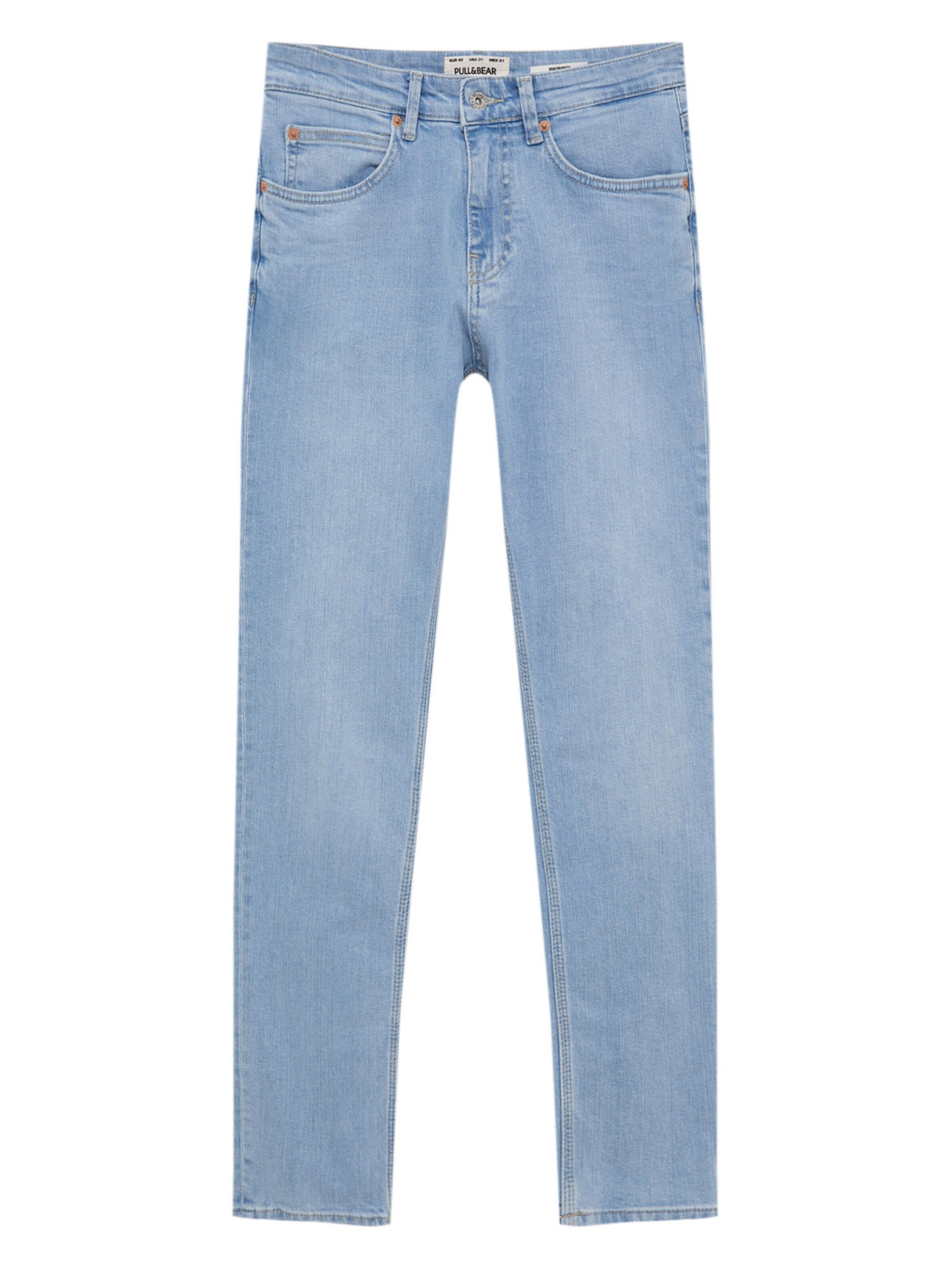 Pull&Bear Skinny Fit Дънки в синьо: отпред