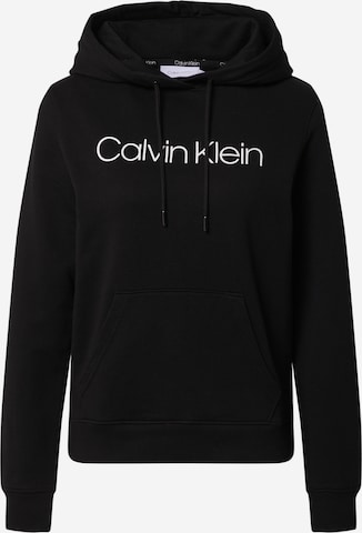 Sweat-shirt Calvin Klein en noir : devant