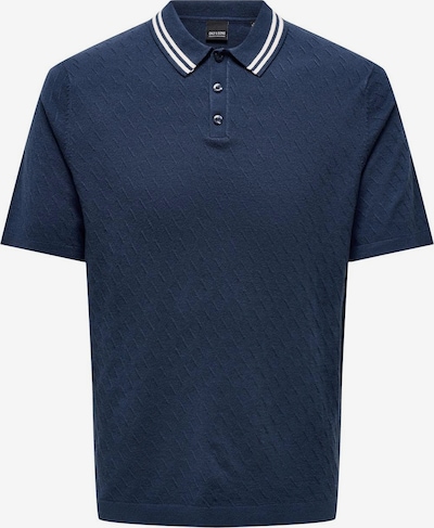 Only & Sons Poloshirt 'DENNIS' in nachtblau / weiß, Produktansicht