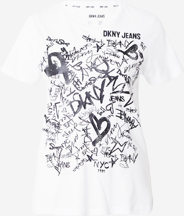 T-shirt DKNY en blanc : devant