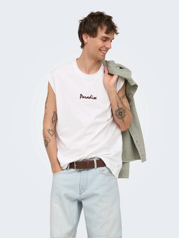 Only & Sons Top 'ONSSPEED' in Weiß: Vorderseite