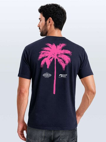 Neverless Shirt 'Palme'‌‌‌‌‌‌‌‌ in Blau