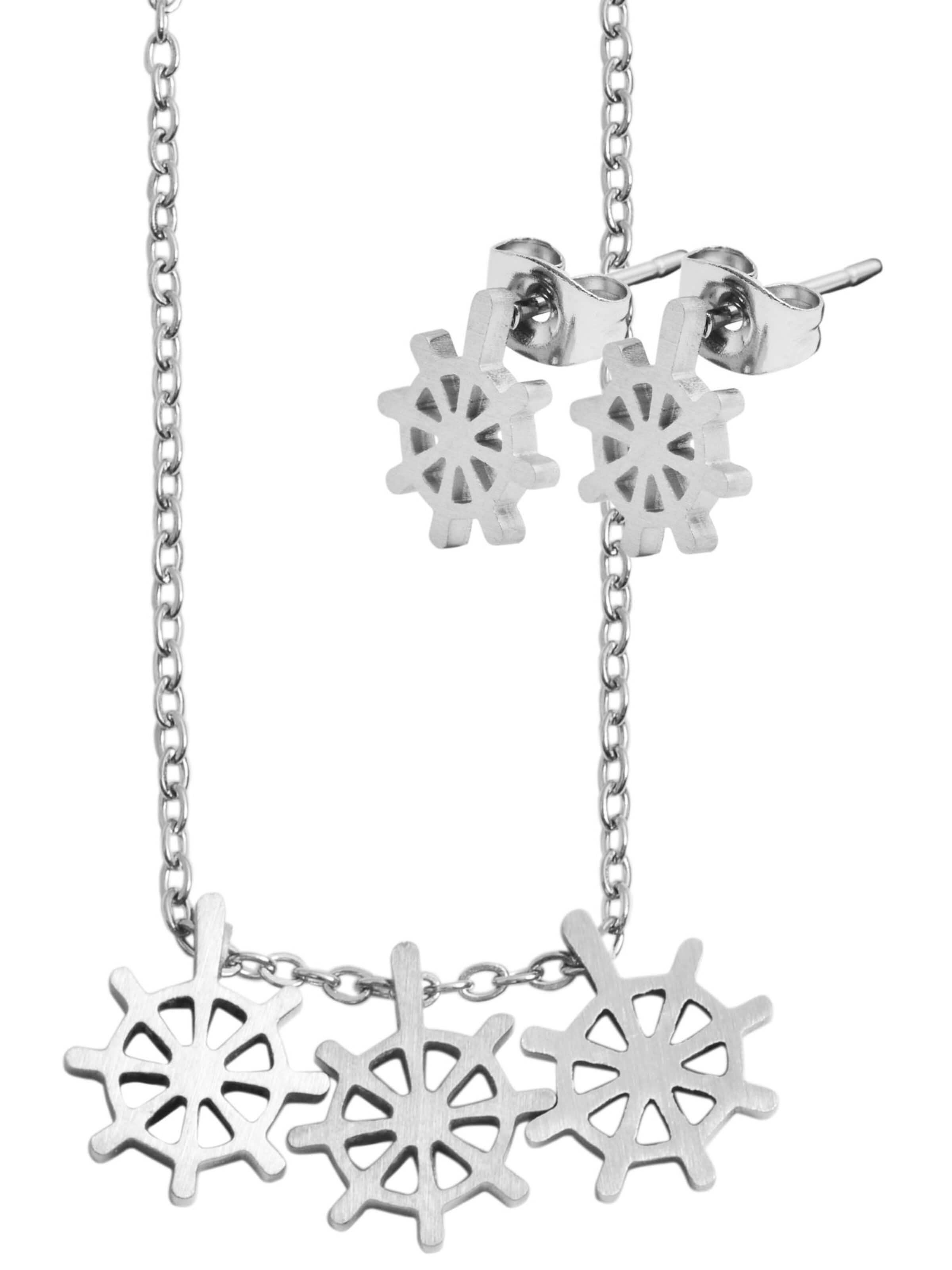 Akzent Jewelry Set 'Edelstahl silber' in Silver