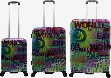 Discovery Suitcase Set 'EXPLORE THE WORLD' in Mixed colors: front