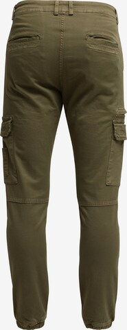 The Jokers Wide Leg Cargo Hose mit elastischem Saum in Grün