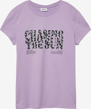 T-Shirt s.Oliver en violet : devant
