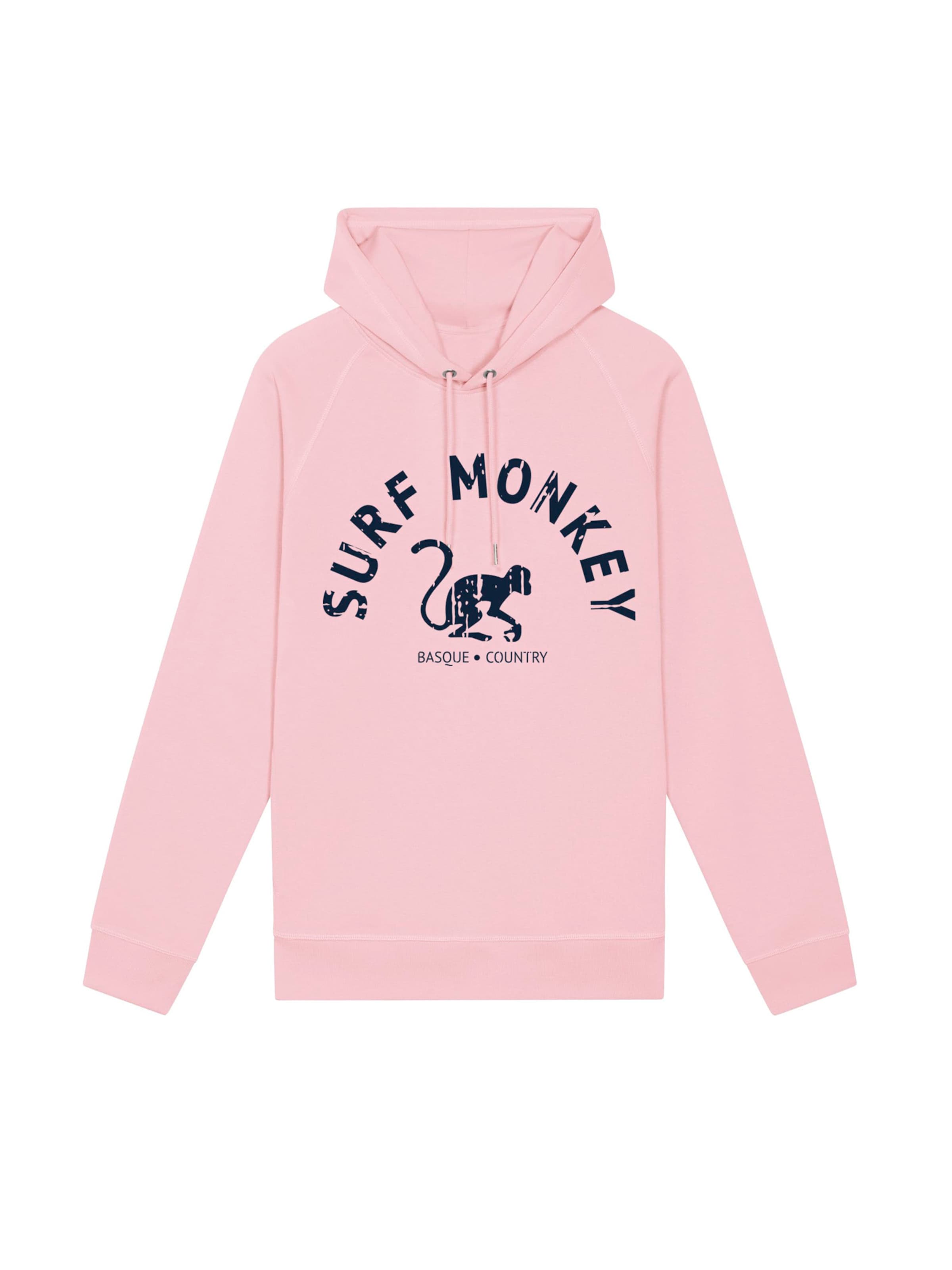 Surf Monkey - Sudadera en rosa: frente