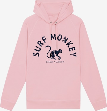 Surf Monkey - Sudadera en rosa: frente