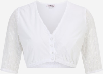 MARJO - Blusa 'Isolda-Vida' em branco: frente