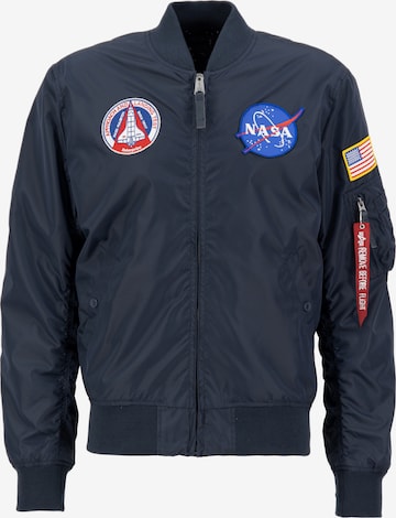 Geacă de primăvară-toamnă 'MA-1 TT NASA Reversible II' de la ALPHA INDUSTRIES pe albastru: față