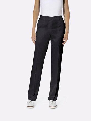 regular Pantaloni con piega frontale di heine in nero: frontale