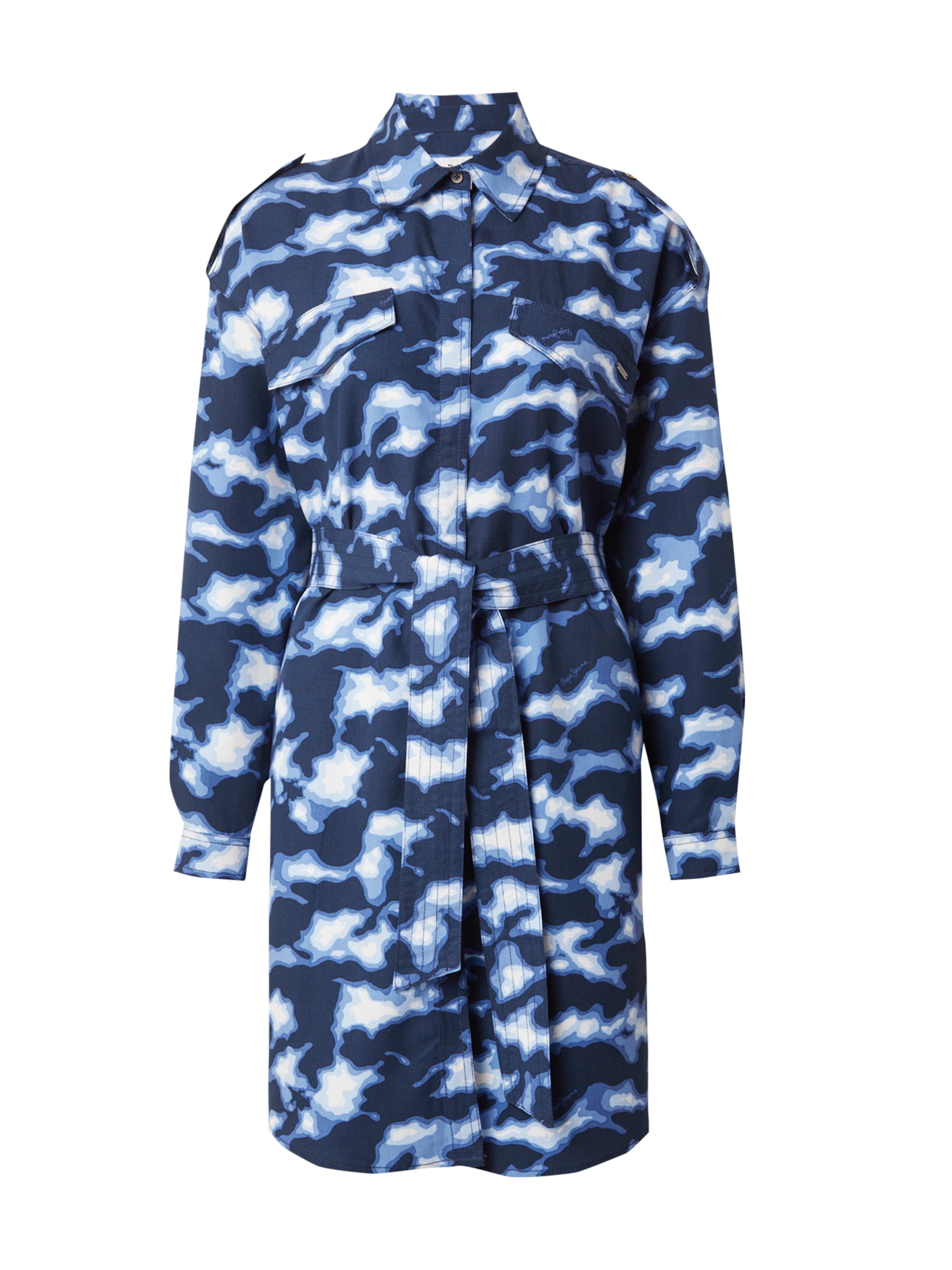 Pepe Jeans - Vestidos camiseiros 'BURNET' em azul: frente