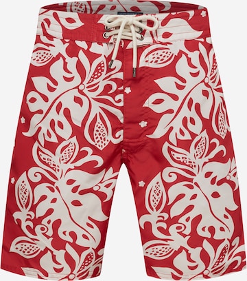 Polo Ralph LaurenKupaće hlače 'PALM ISLAND' - crvena boja: prednji dio