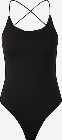 Pieces Tall Bodysuit 'MYRNA' in Black: front