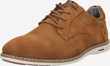 MUSTANG Lace-Up Shoes in Brown: front