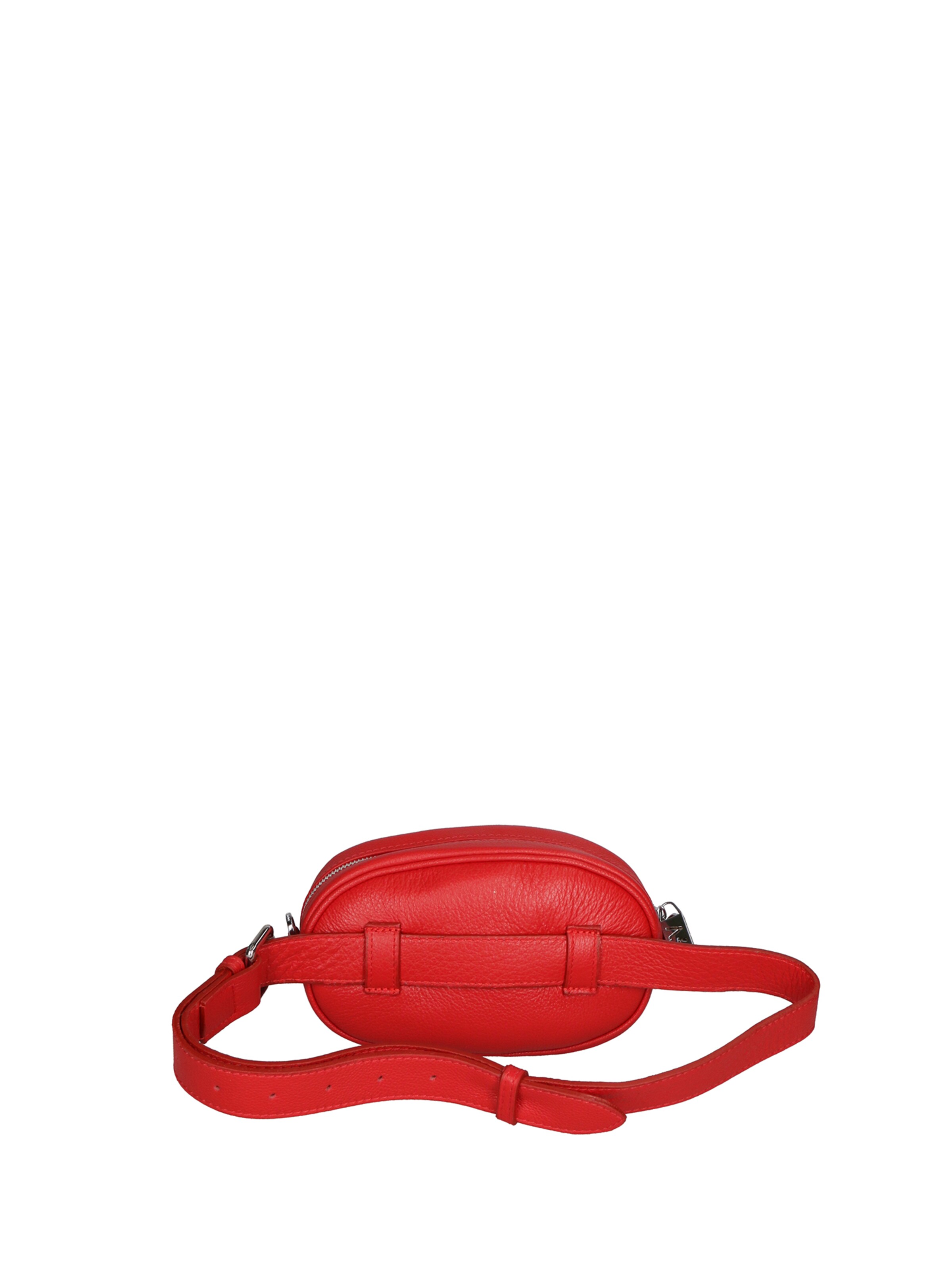 Borsa a tracolla 'Borsa a Tracolla Donna Pelle Dollaro con Zip Virginia Rhinè' di Virginia Rhinè in rosso: frontale