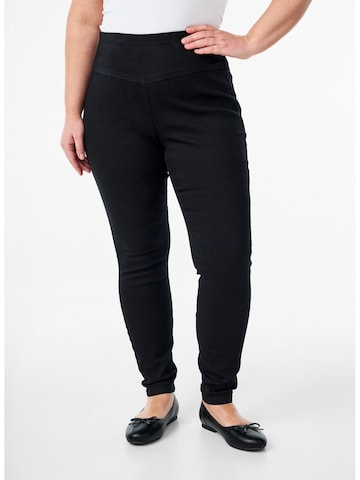 Skinny Jeggings di Zizzi in nero: frontale