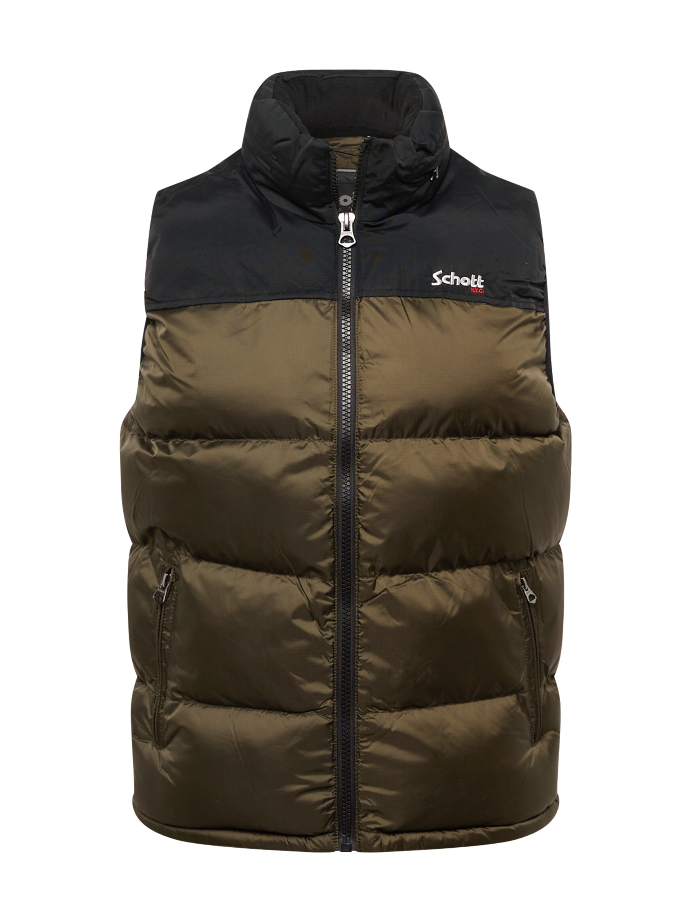 Schott NYC Vest 'UTAHV' in Green: front