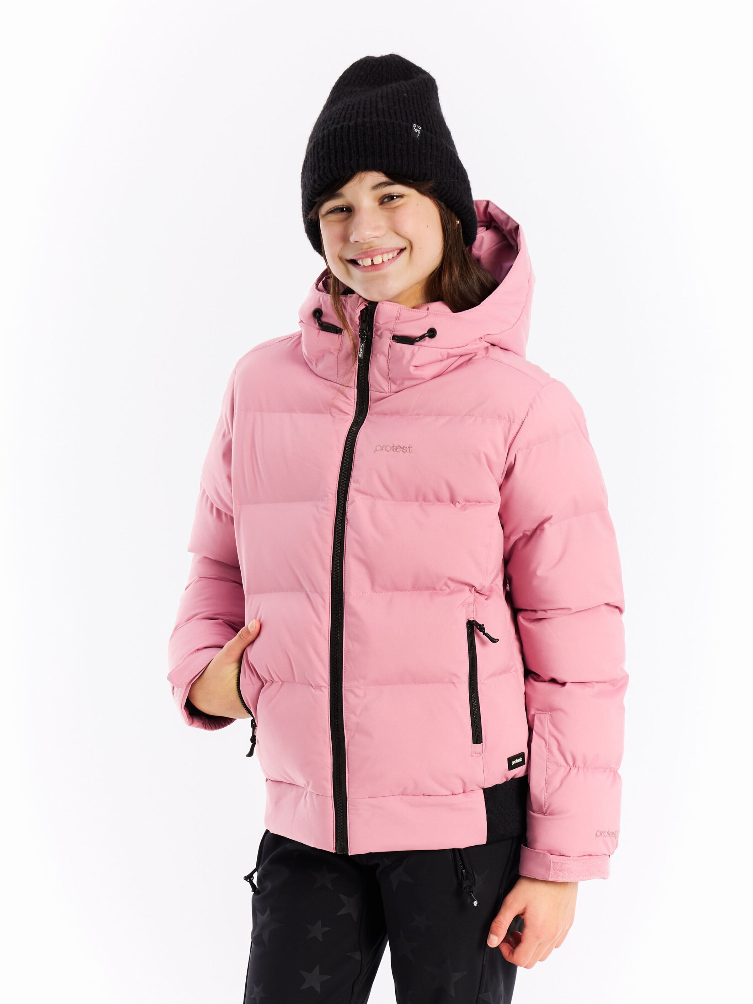 PROTEST Sportjacke 'PRTELINY JR'‌‌ in Pink: Vorderseite