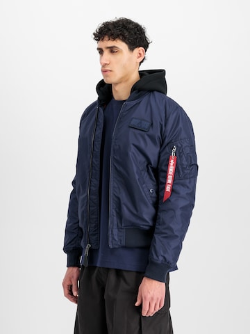 mėlyna ALPHA INDUSTRIES Demisezoninė striukė: priekis