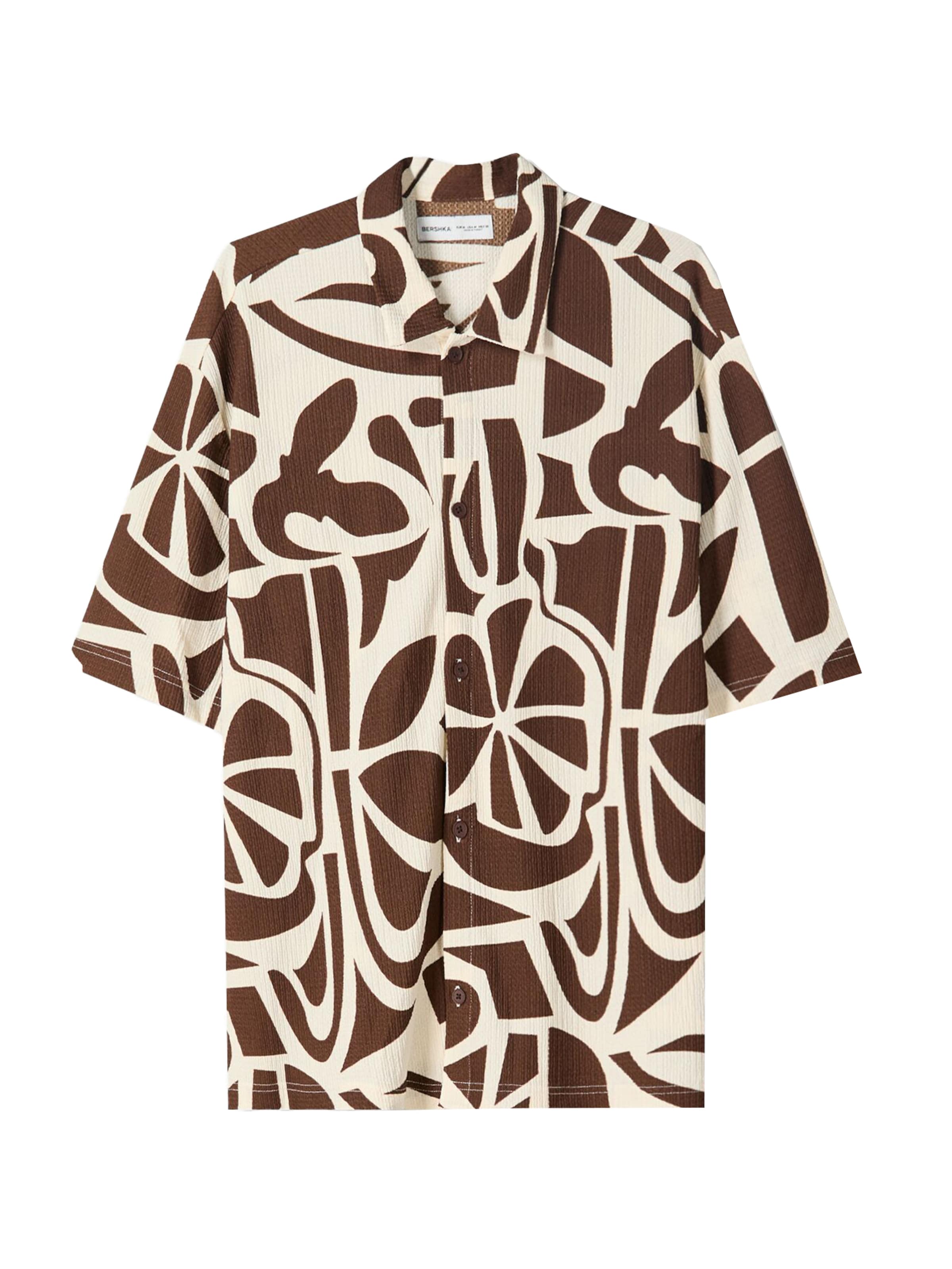 Bershka Regular fit Skjorta i beige: framsida