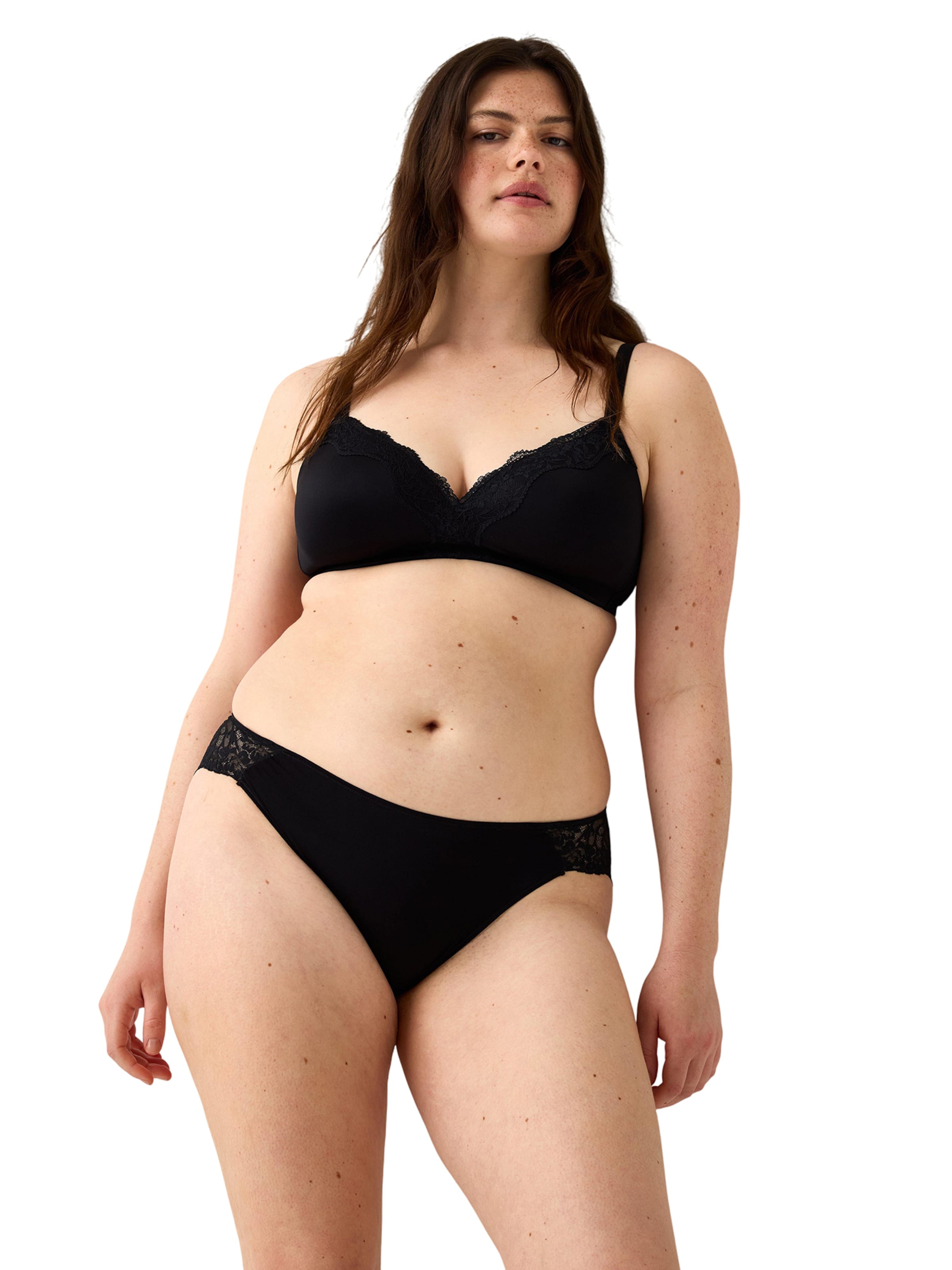 Lindex Trikó Melltartó 'Flora' - fekete: elől