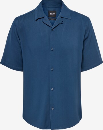 Only & Sons Button Up Shirt 'DASH' in Blue: front