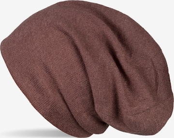 styleBREAKER Mütze 'Feinstrick Beanie Meliert' in Lila: Vorderseite