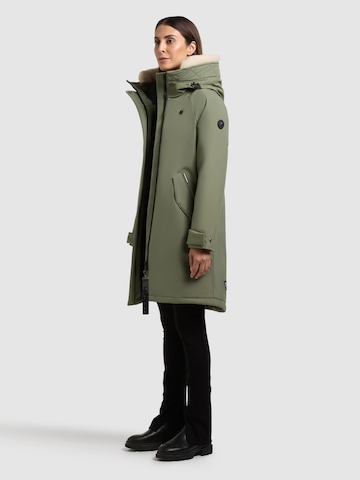 khujo - Sobretudo de inverno 'Semie3' em verde