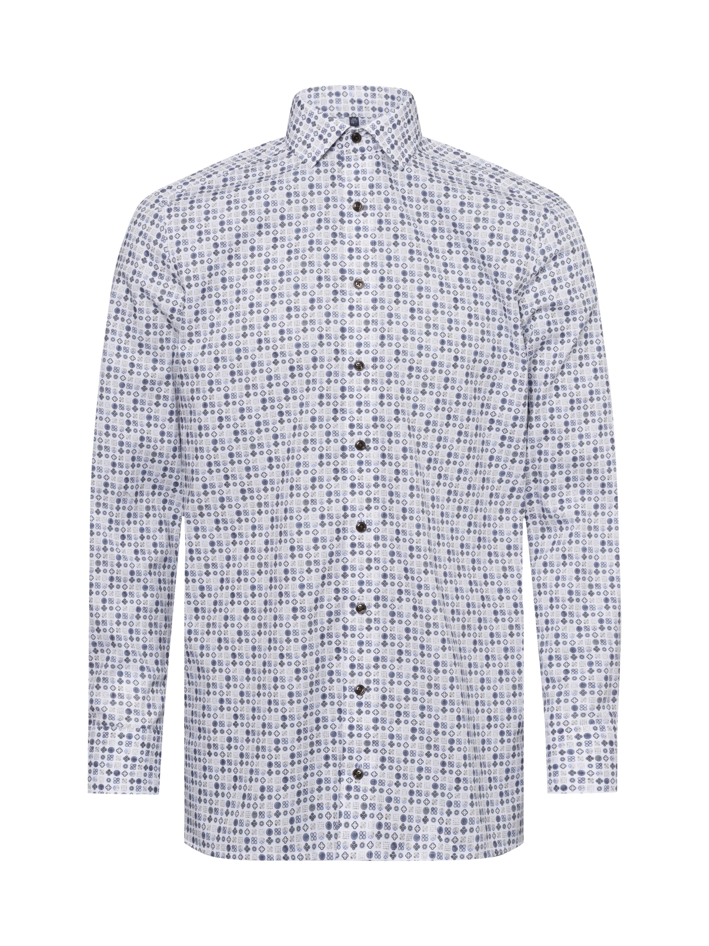 OLYMP Regular fit Overhemd in Blauw: voorkant